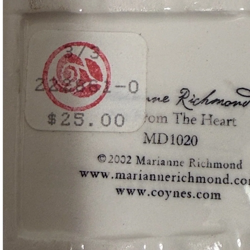 Marianne‎ Richmond Ceramic Wall Plaque Mom Flower Pot 3D Roses Ladybug 2002